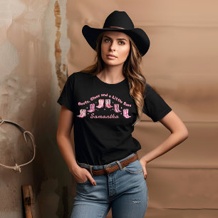 T-shirt met lijn dans tekst 'Boots, Class and a Li