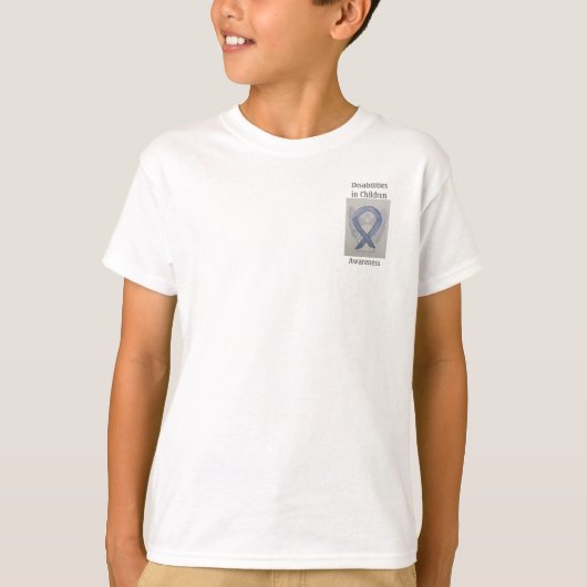 T-shirt met lint voor bewustwording van handicaps  (Voorkant)