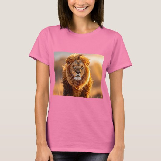 T-shirt met Lion Afbeelding (Voorkant)