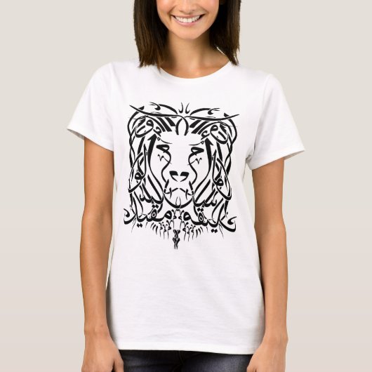 T-shirt met lionarabische kalligrafie (met gezegde (Voorkant)