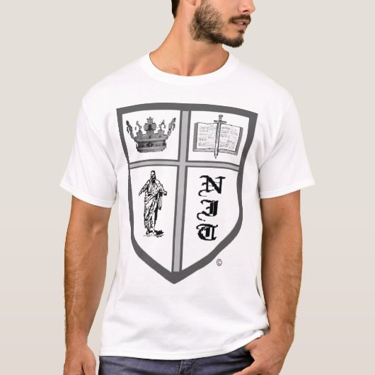 t-shirt met logo-nit-sheild (Voorkant)