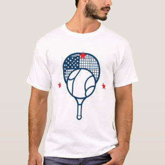 T-shirt met logo tennis en de Amerikaanse vlag