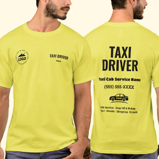 T-shirt met logo voor chauffeur van gele taxi
