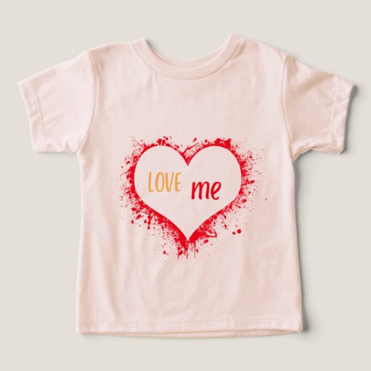 T SHIRT MET LOVE ME VOOR KINDEREN (Design voorkant)