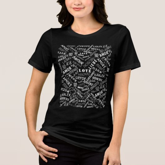 T-shirt met LOVE-tekst (Voorkant)