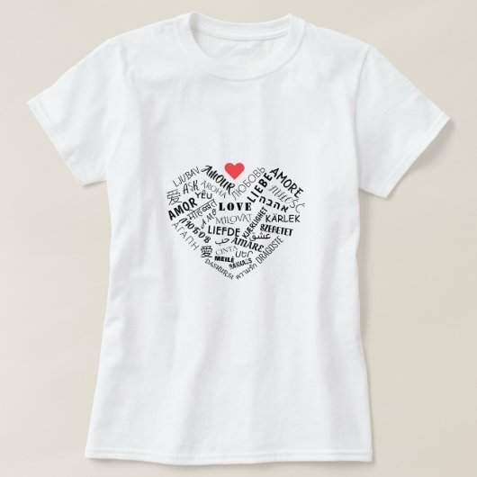 T-shirt met LOVE-tekst (Design voorkant)