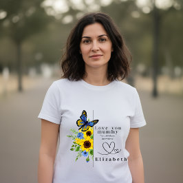 T-shirt met 'Love You Mummy' en bloemen