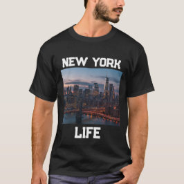 T-shirt met luchtfoto van NYC-skyline