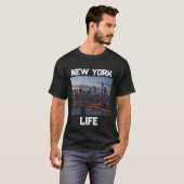 T-shirt met luchtfoto van NYC-skyline (Voorkant volledig)
