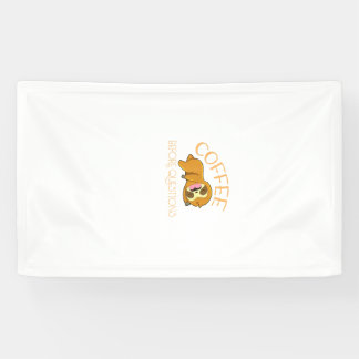 T-shirt met luiaard en 'Koffie voor vragen' Spandoek