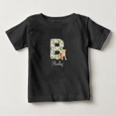 T-shirt met luipaardprint en letter B (Voorkant)