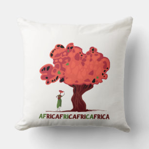 T-shirt met mahonie en vrouwen uit Afrika Kussen
