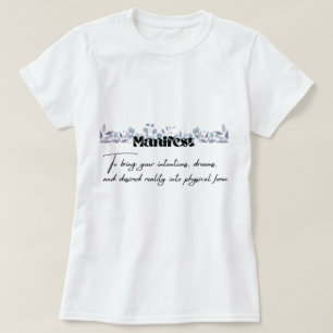 T-shirt met manifest definitie grafiek