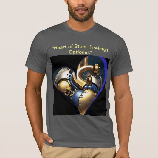 T-shirt met mechanisch hart (Voorkant)