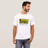 T-shirt met meerdere grapjes over fouten (Voorkant volledig)