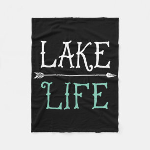 T-shirt met meerleven op het meer, Vissen, varen, Fleece Deken
