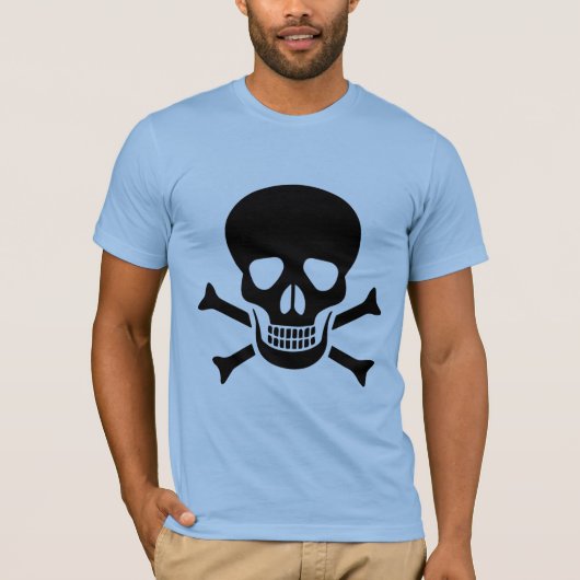 T-shirt met menselijke schedel (Voorkant)