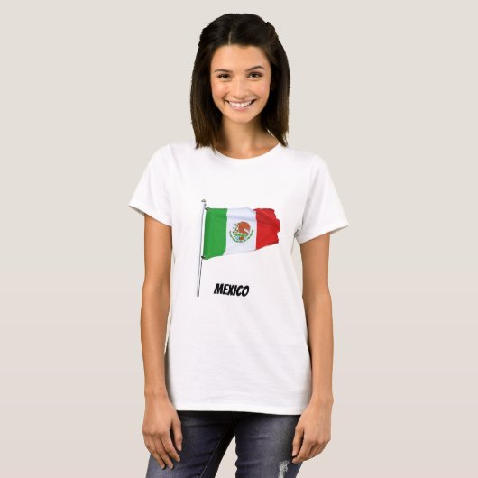 T-shirt met Mexicaanse vlag (Voorkant volledig)