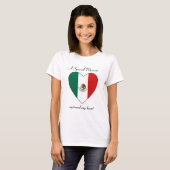 T-shirt met Mexicaanse vlag hartje (Voorkant volledig)