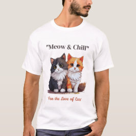 T-shirt met miauw en chill
