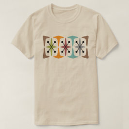 T-shirt met mid-century modern kosmisch steruitbar