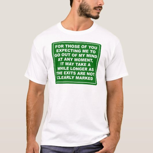 T-shirt met 'Mind Exits'-opdruk (Voorkant)