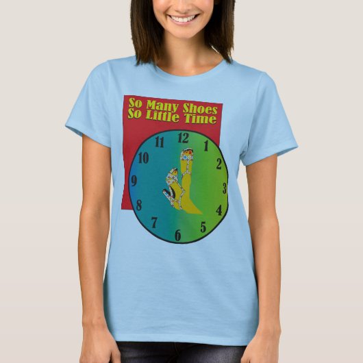 T-shirt met mode schoen (Voorkant)