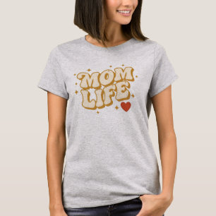 T-shirt met 'Mom Life' uit de jaren 70 als cadeau