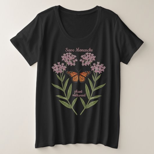 T-shirt met monarchvlinder (Design voorkant)