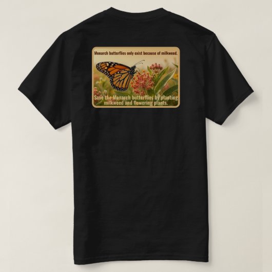 T-shirt met monarchvlinder (Design achterkant)