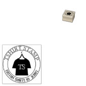 T-shirt met monogramletter kleding hanger rubberstempel (Gestempeld)