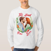 T-shirt met mooie koppelprint (Voorkant)