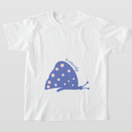 T-shirt met mooie minimale blauwe vlinder