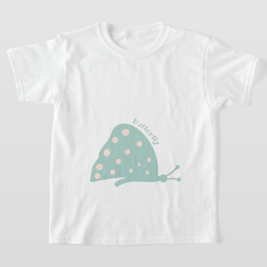 T-shirt met mooie minimale groene vlinder (Laagn)