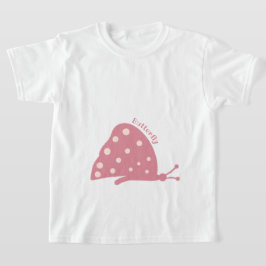 T-shirt met mooie minimale roze vlinder