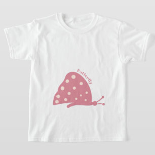 T-shirt met mooie minimale roze vlinder