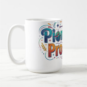 T-shirt met motiverende boodschap: Pionierend Voor Koffiemok