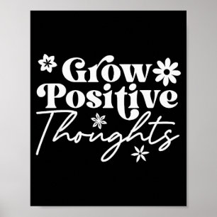 T-shirt met motiverende spreuk over positieve geda poster