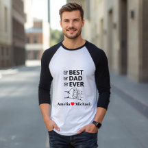 T-shirt met mouwen en 'Beste papa ooit' bedrukt