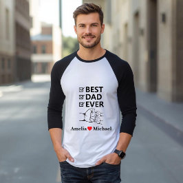 T-shirt met mouwen en 'Beste papa ooit' bedrukt