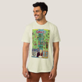 T-shirt met "Multiverse strips en artikelen" (Voorkant volledig)