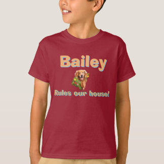 T-shirt met naam en foto van hond personaliseren