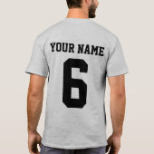 T-shirt met naam & nummer Print, Lacrosse, LAX (Achterkant)