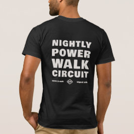 T-Shirt met Nachtelijk Power Walk Circuit en stede
