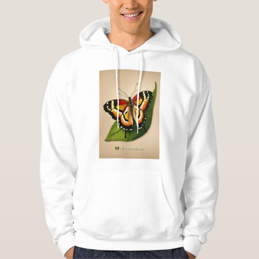 T-shirt met natuur inspiratie met vlinders en bloe (Voorkant)