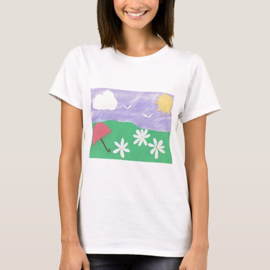T-shirt met Natuur scène (Voorkant)
