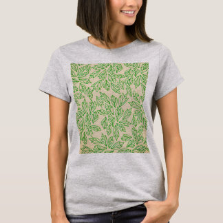 T-Shirt met natuurgetrouw bladpatroon