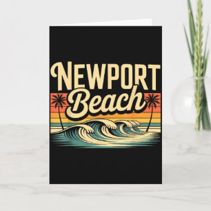 T-shirt met Newport Beach Simple City erop Kaart