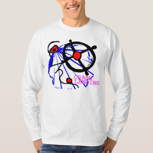 T-shirt met noodlanding (Voorkant)