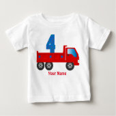 T-shirt met nummer 4 (Voorkant)